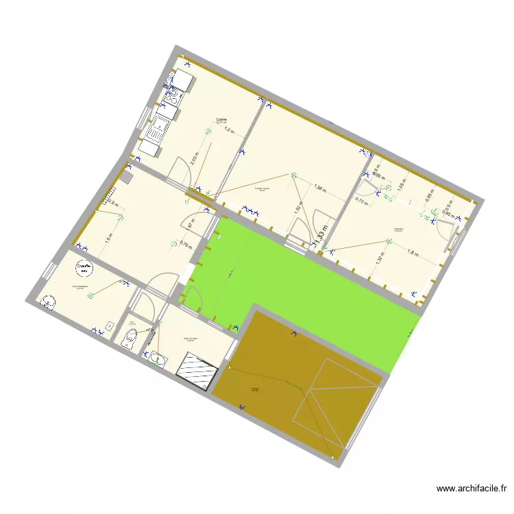 10 chemin d'Odos 65 Tarbes côtes. Plan de 7 et 85 m² 10 chemin d'Odos 65 Tarbes côtes. Plan de 7 et 85 m²