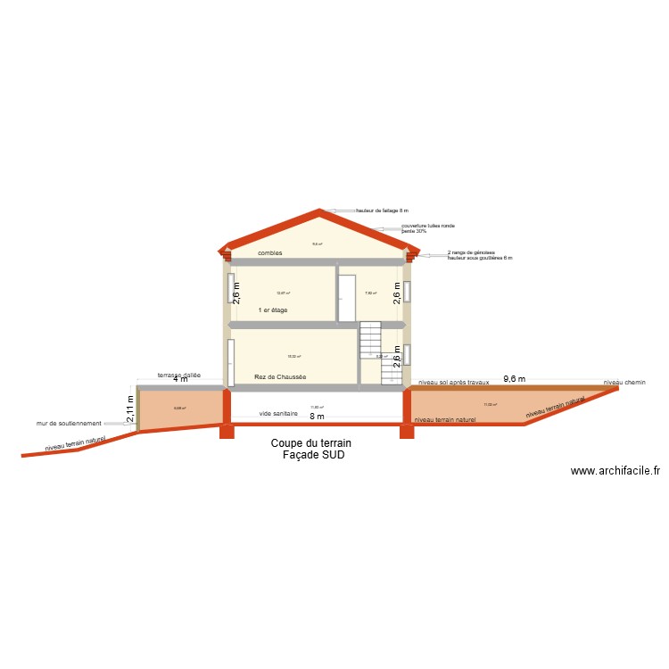 GALLAS maison. Plan de 165 pièces et 2373 m2