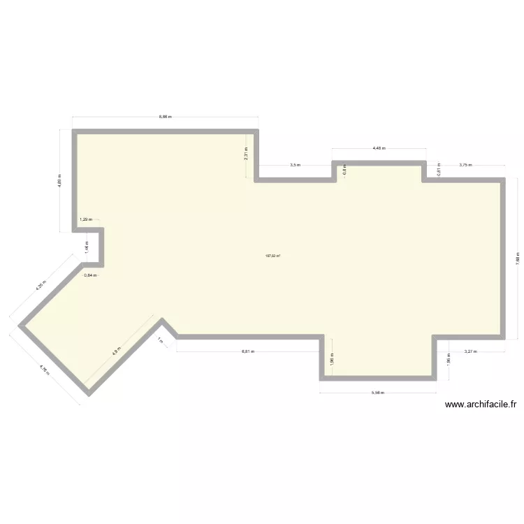 MONRAISIN. Plan de 1 et 188 m² MONRAISIN. Plan de 1 et 188 m²