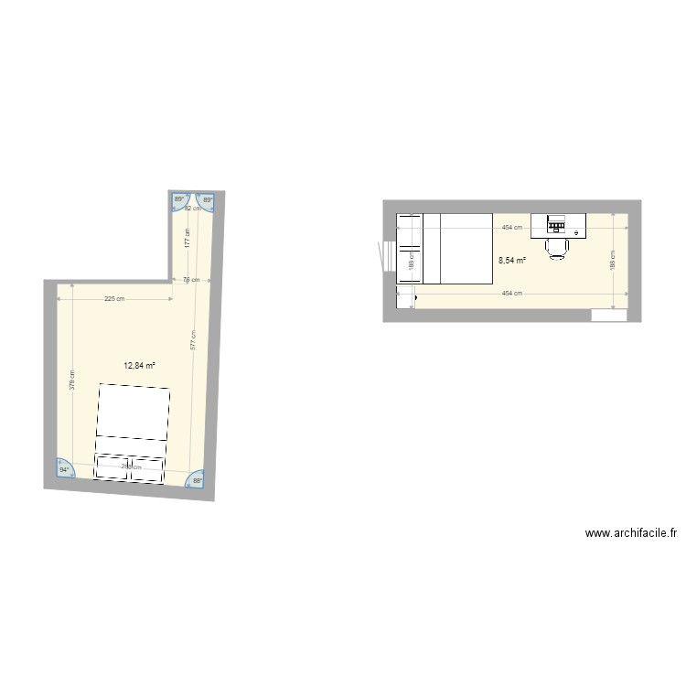 chambres. Plan de 0 pièce et 0 m2