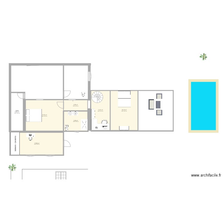 chambres sous sol 2. Plan de 0 pièce et 0 m2