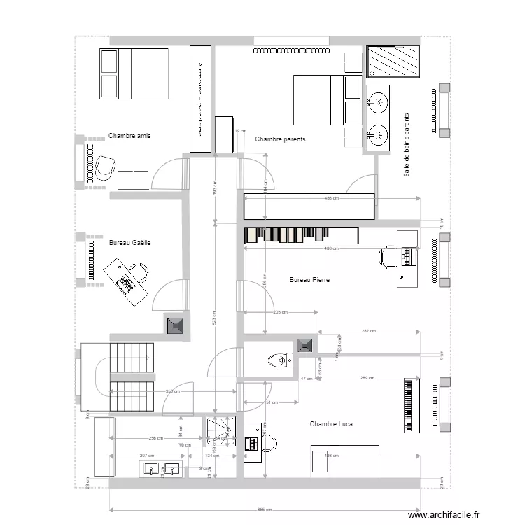 pierre &eacute;tage. Plan de 