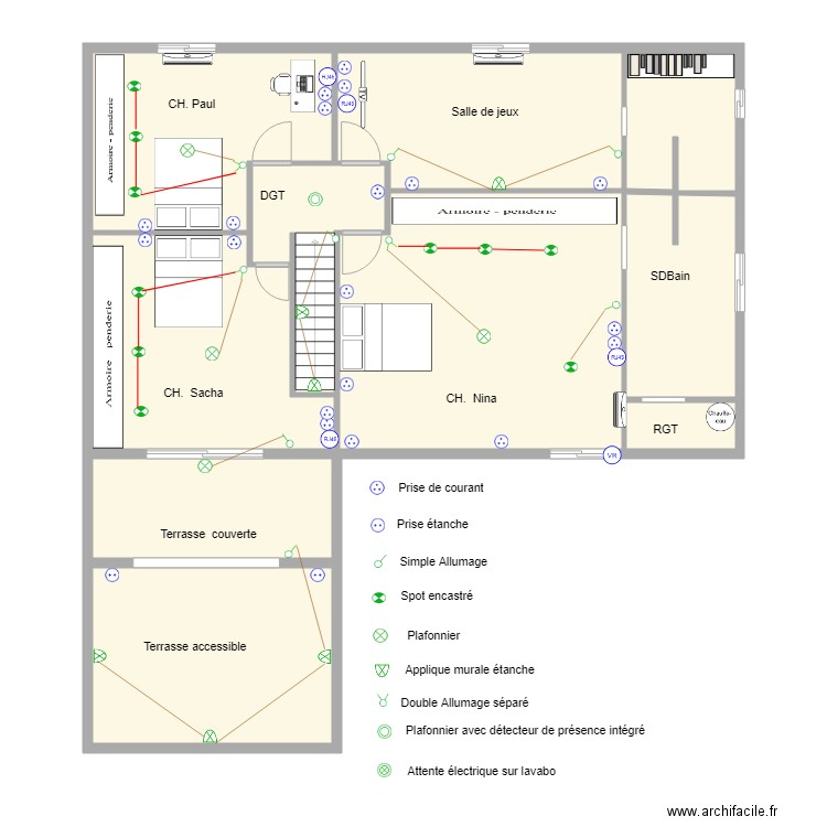 ETAGE MIRRE. Plan de 0 pièce et 0 m2