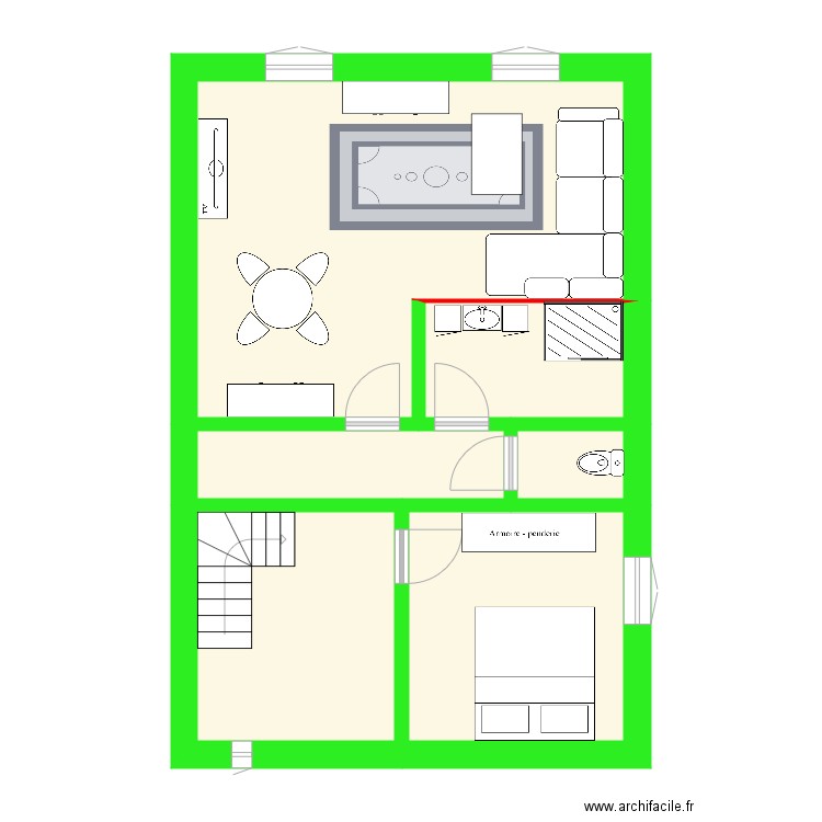 logement etage V2. Plan de 0 pièce et 0 m2
