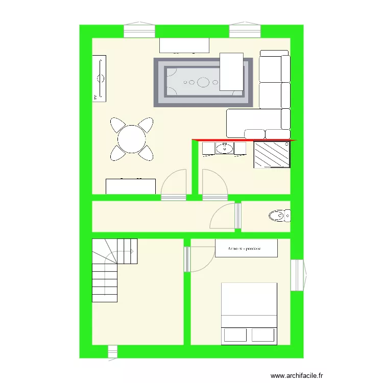 logement etage V2. Plan de 