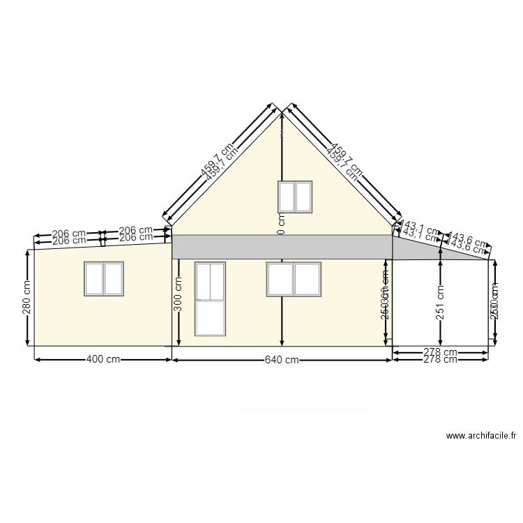 vue de coupe côté piscine. Plan de 0 pièce et 0 m2