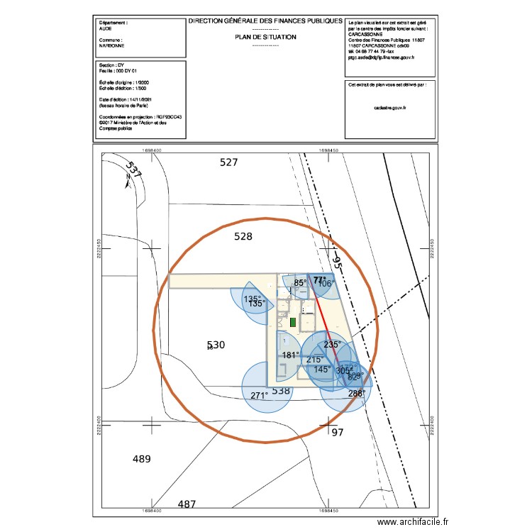 narbonne 5. Plan de 13 pièces et 799 m2