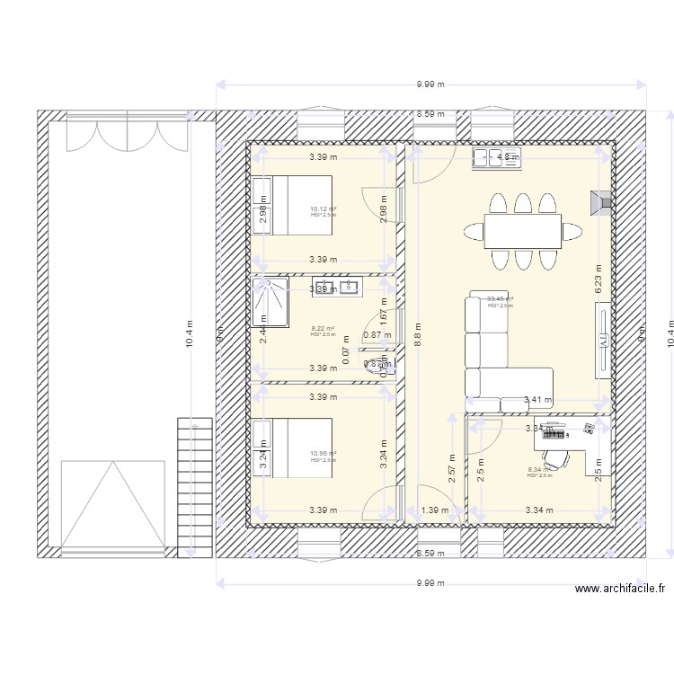 maison revel location 10. Plan de 5 pièces et 71 m2