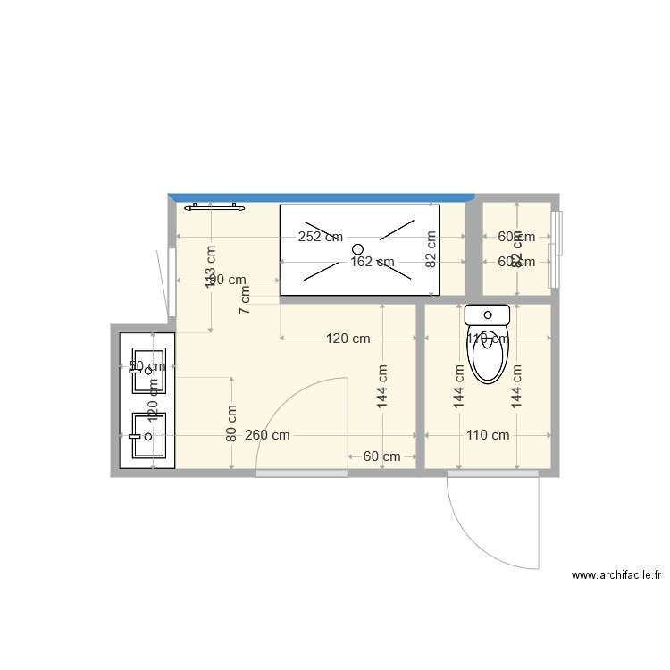 salle de bains. Plan de 0 pièce et 0 m2