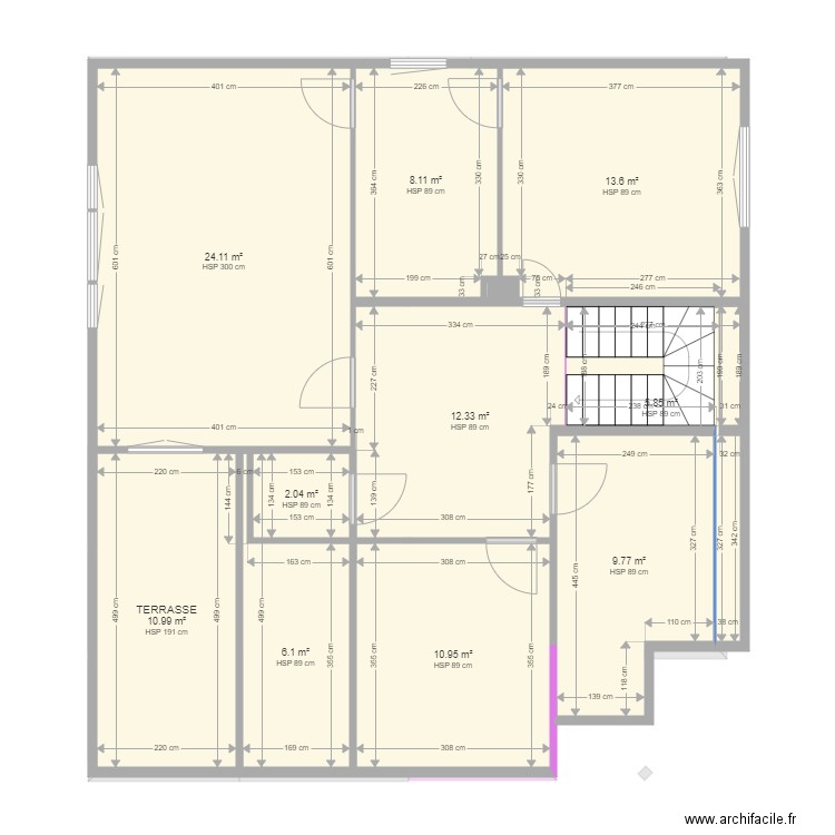 PICOT MONTPERREUX. Plan de 20 pièces et 205 m2