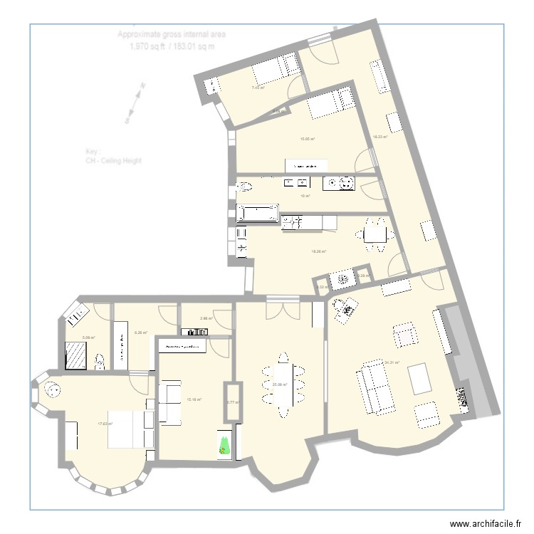 FitzJames10. Plan de 0 pièce et 0 m2