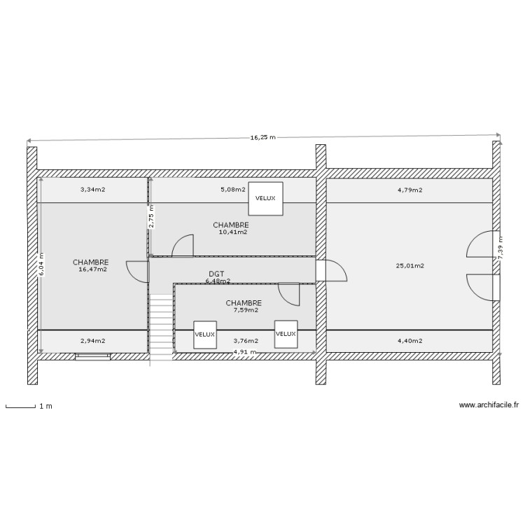 arpege etage. Plan de 0 pièce et 0 m2