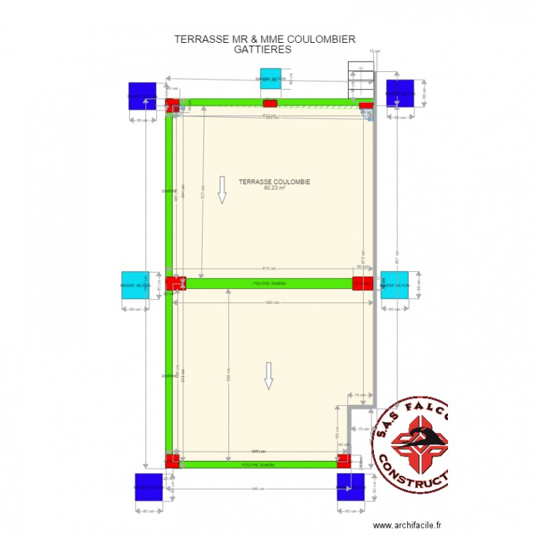 TERRASSE COULOMBIER. Plan de 0 pièce et 0 m2