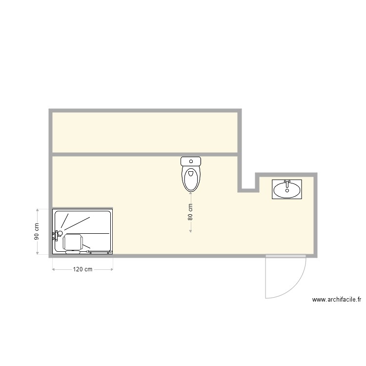 Plan après travaux ramsarran BIS. Plan de 2 pièces et 12 m2