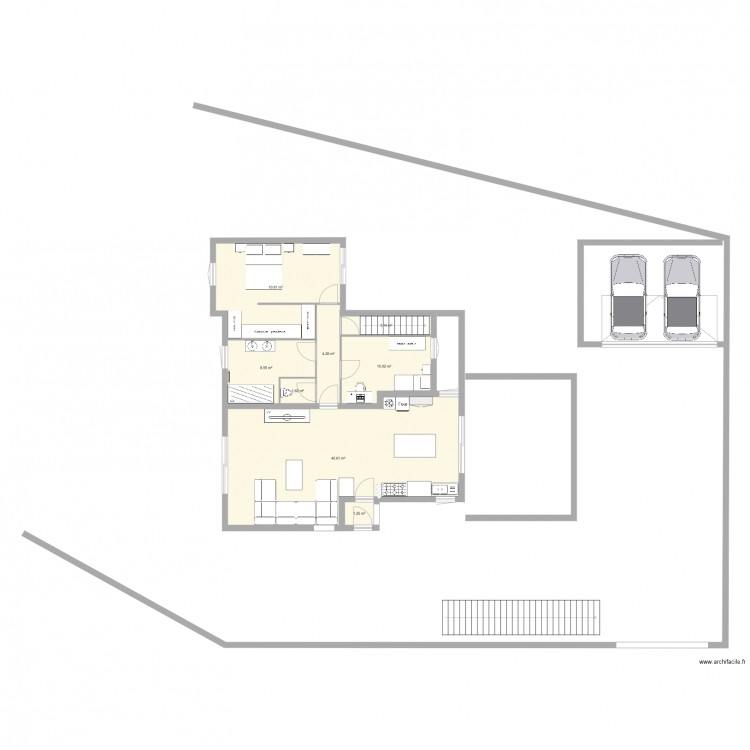 Maison carnoux buanderie et 2 chambres. Plan de 0 pièce et 0 m2