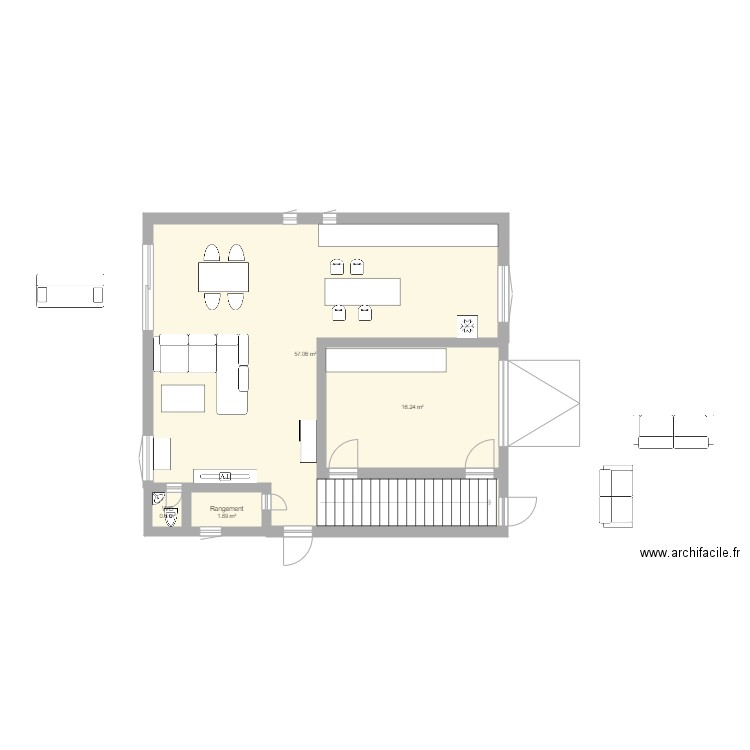 rez de chaussee. Plan de 0 pièce et 0 m2