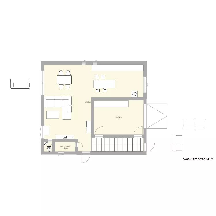rez de chaussee. Plan de 