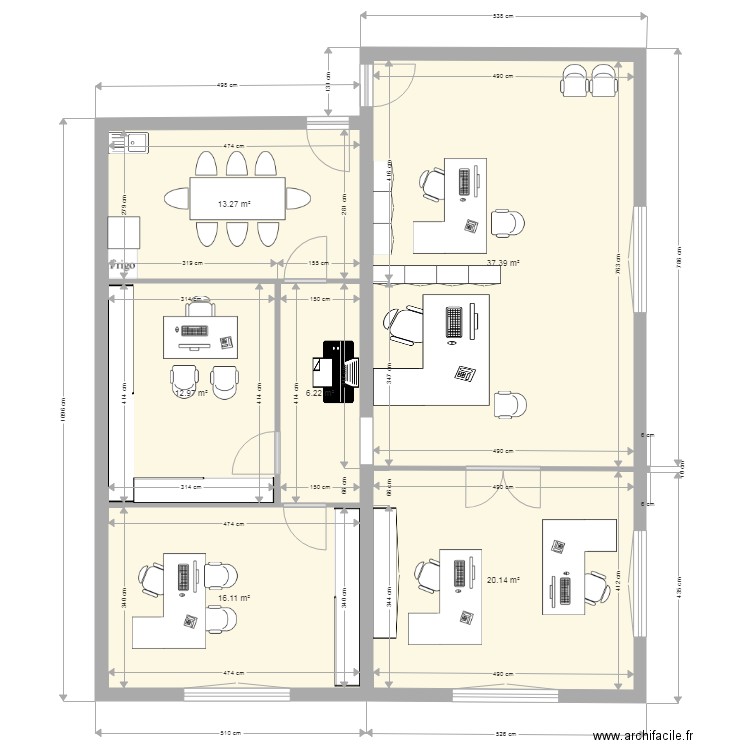 Bureaux Templier. Plan de 0 pièce et 0 m2