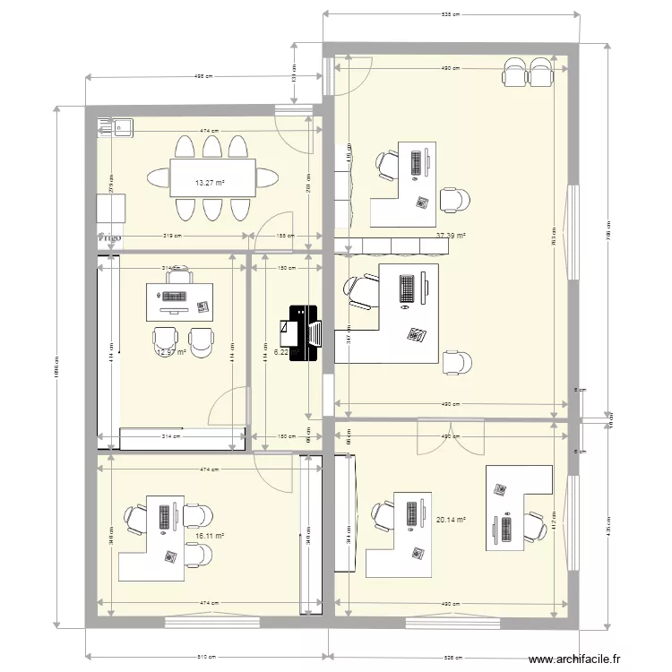 Bureaux Templier. Plan de 