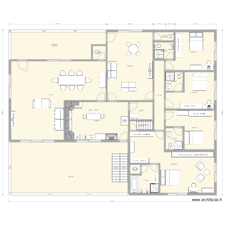 house  8. Plan de 50 pièces et 913 m2