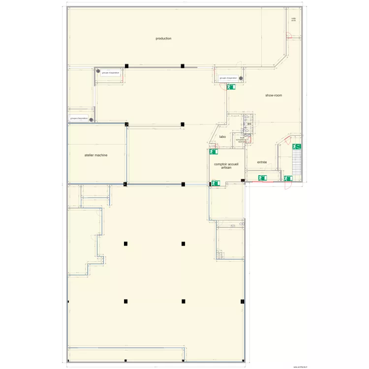 showroom plan évacuation. Plan de showroom plan évacuation. Plan de