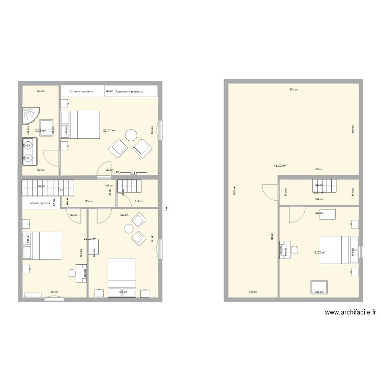 Meslier Touvre Etage 1. Plan de 0 pièce et 0 m2