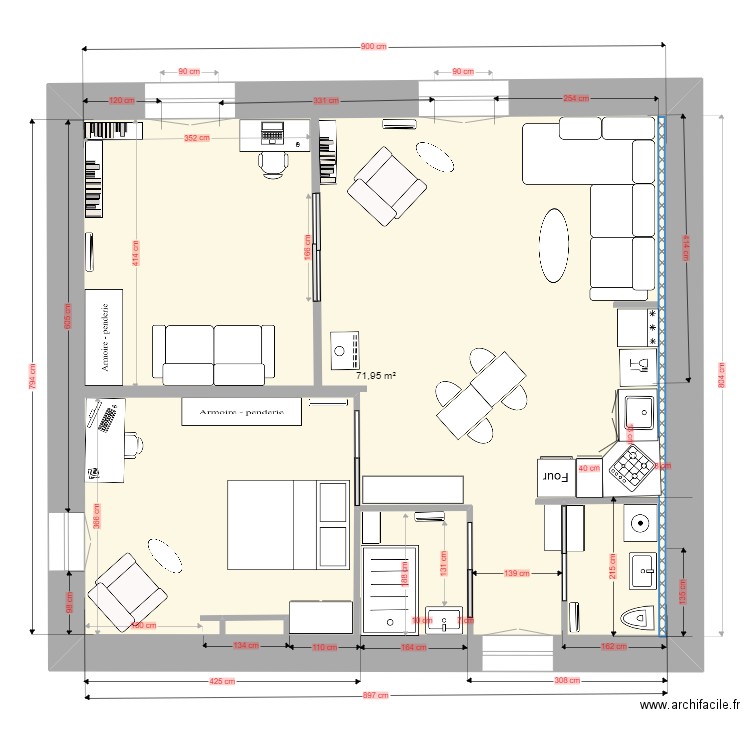 étage II salle d'eau. Plan de 0 pièce et 0 m2