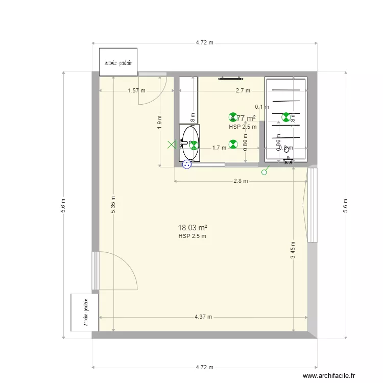salle de bain parent 4. Plan de 