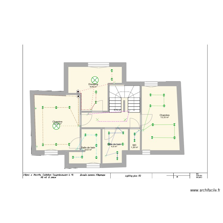 Elect - R1 - Eclairage. Plan de 0 pièce et 0 m2