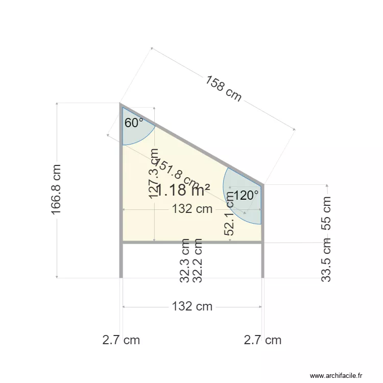 chassis jardin flan lateral. Plan de 