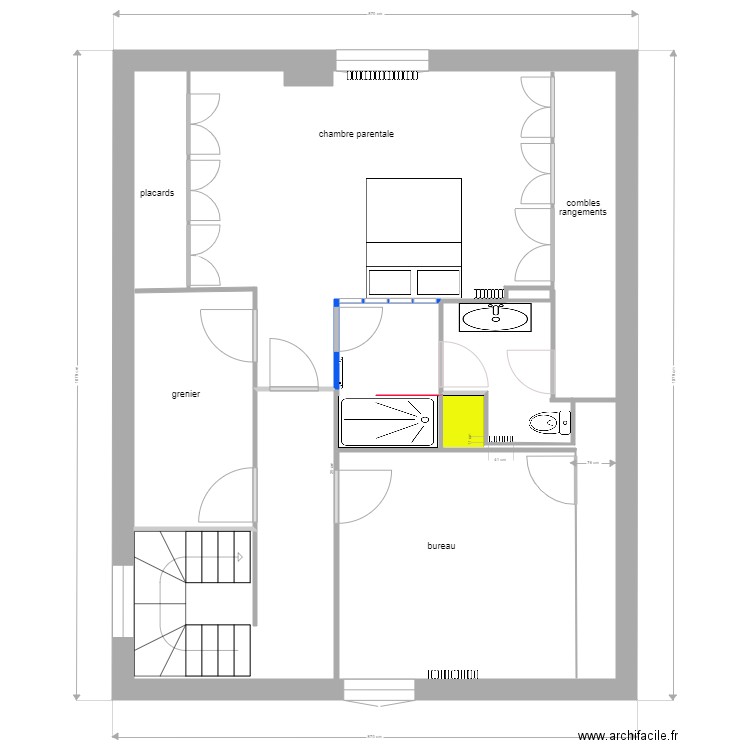 Hippolyte PINAUD 2 ième étage 14 12 2020. Plan de 0 pièce et 0 m2