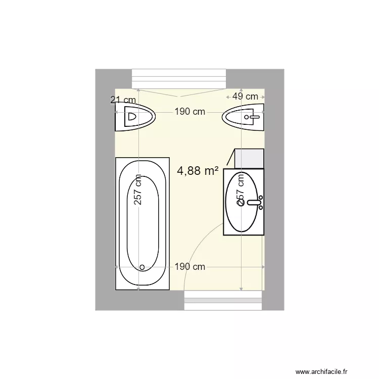 SDB San costanzo. Plan de 