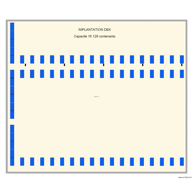 Implantation DBX. Plan de 0 pièce et 0 m2