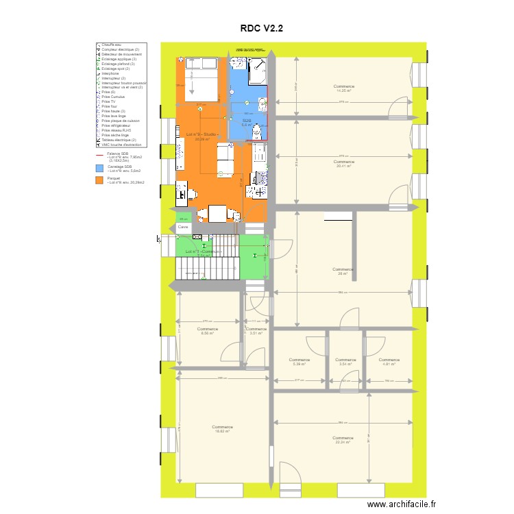 Immeuble RDC V2. Plan de 0 pièce et 0 m2