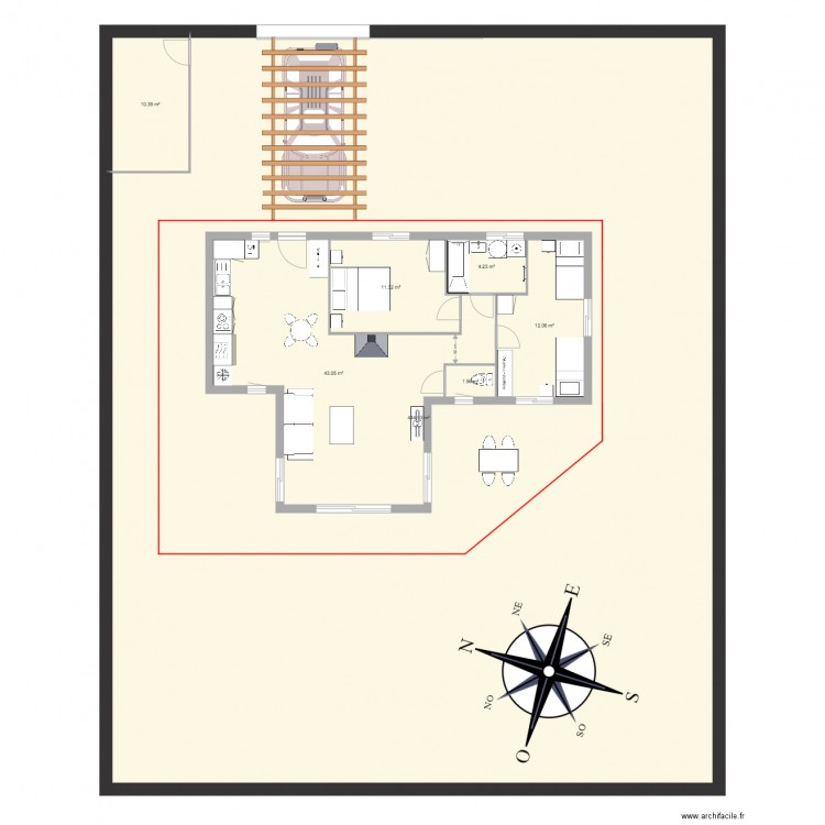 maison bord de mer. Plan de 0 pièce et 0 m2