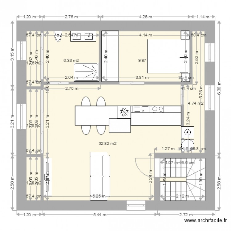etage 3v2. Plan de 0 pièce et 0 m2