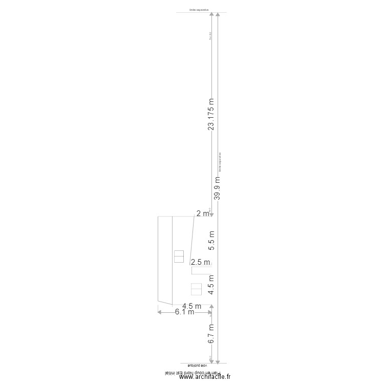 plan en coup nord est initial. Plan de 0 pièce et 0 m2