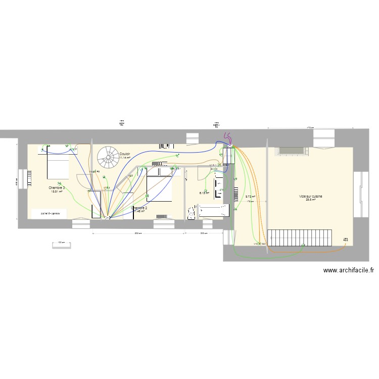 Bourg 19 SANS R1B R2 cuisine provisoire#6. Plan de 31 pièces et 341 m2