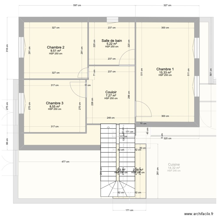 DUARTE-MARTIN David . Plan de 14 pièces et 139 m2