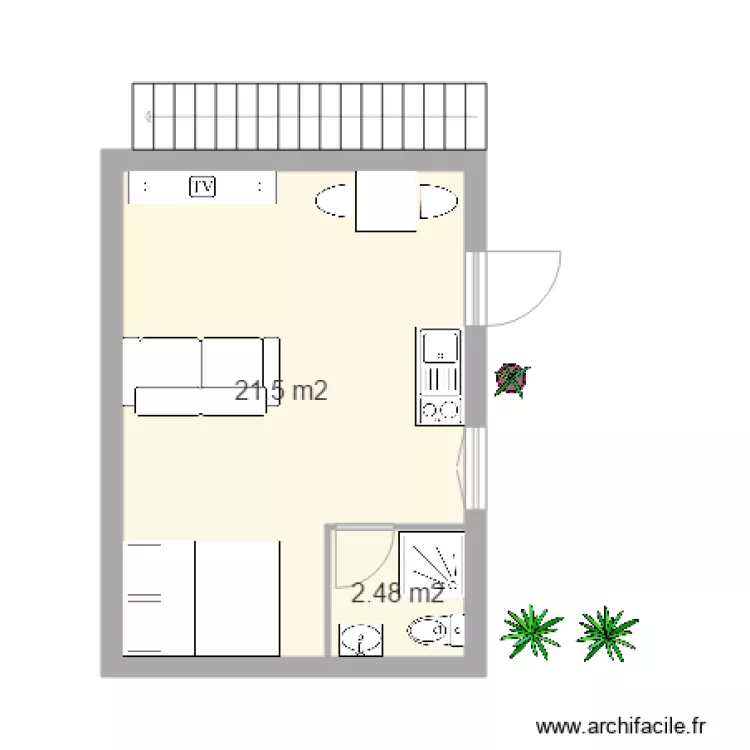 studio. Plan de studio. Plan de