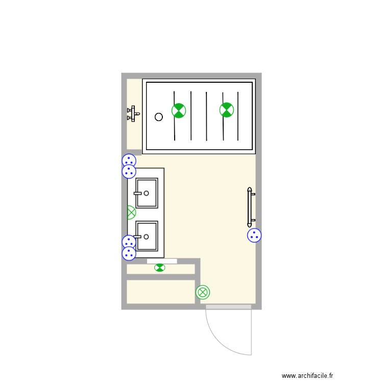 Salle de bain Pascal. Plan de 0 pièce et 0 m2