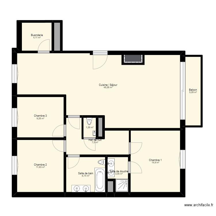 Appart vnte. Plan de 0 pièce et 0 m2