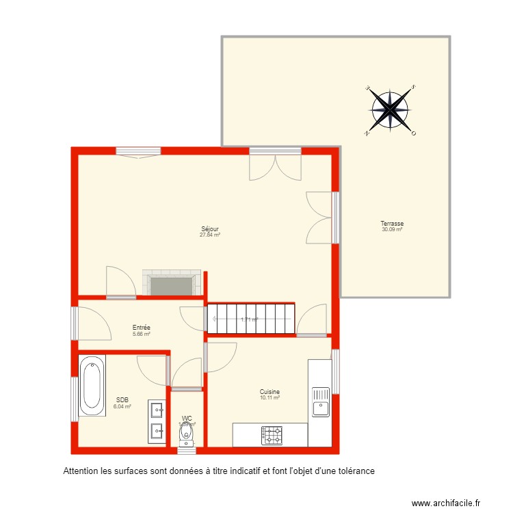 BI 1981 RDC non côté. Plan de 0 pièce et 0 m2