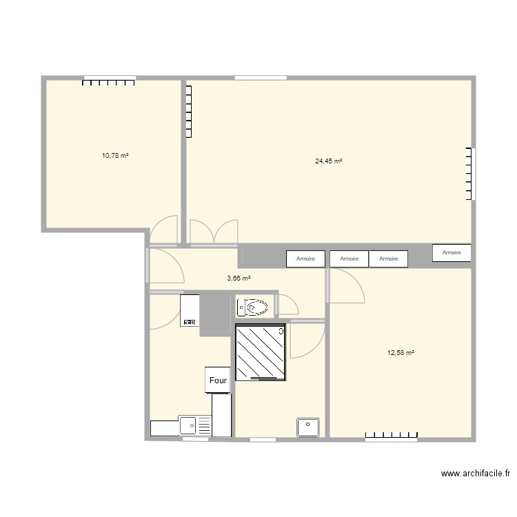 Appart fenetre. Plan de 0 pièce et 0 m2