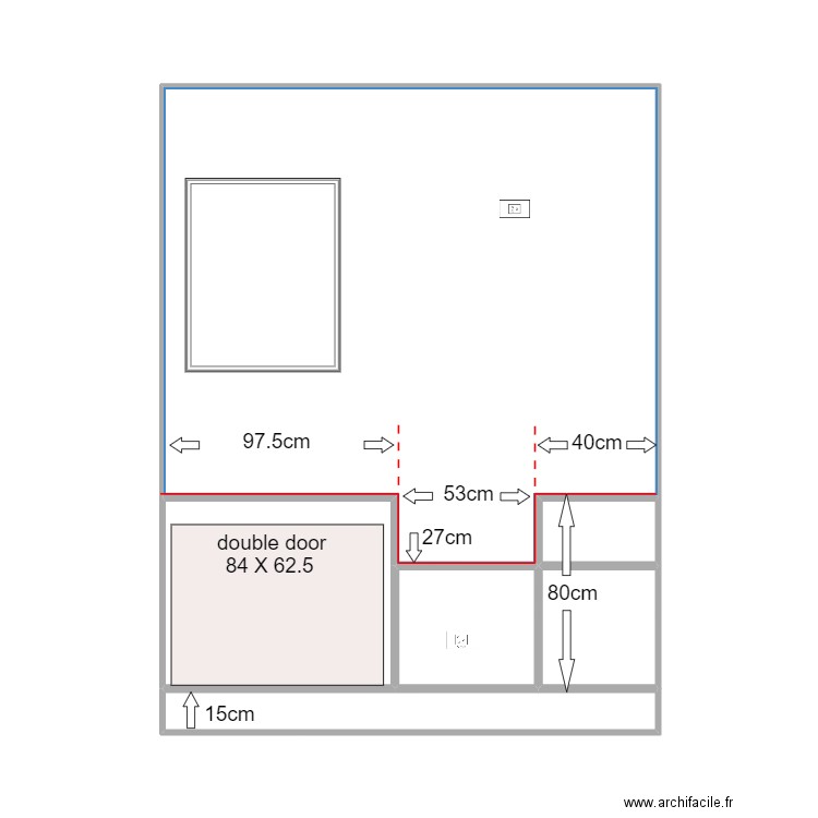 wall 44 BBQ cabinet. Plan de 6 pièces et 41 m2