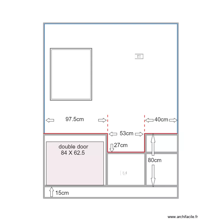 wall 44 BBQ cabinet. Plan de 