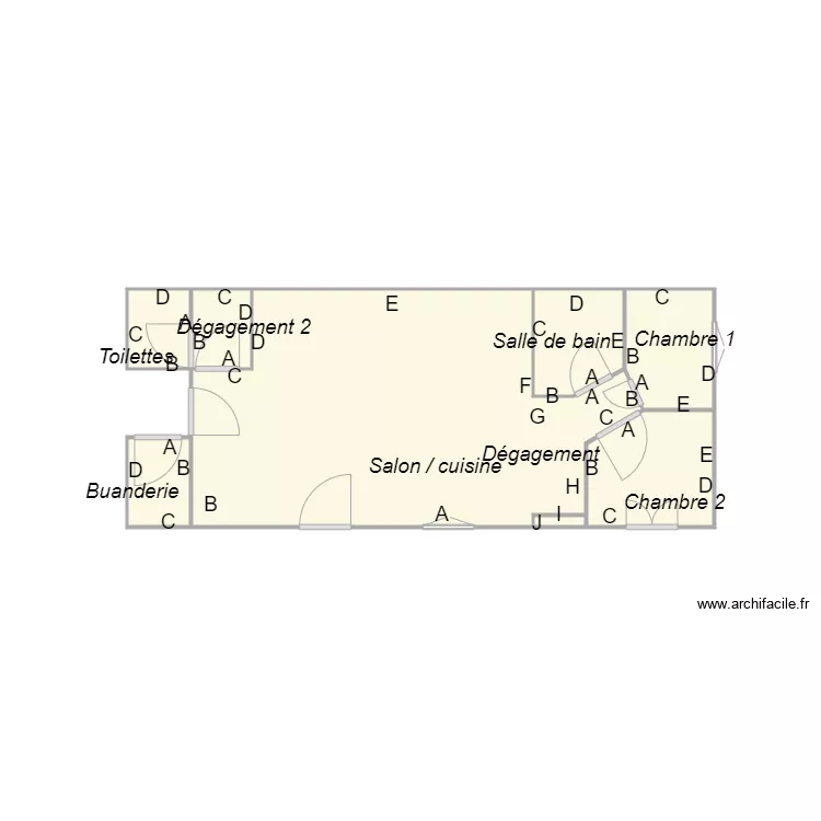 Croquis RUGGIERO. Plan de 