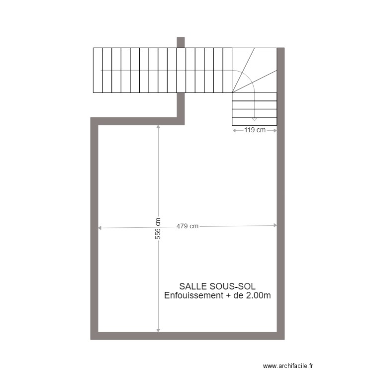 SOUS SOL. Plan de 0 pièce et 0 m2