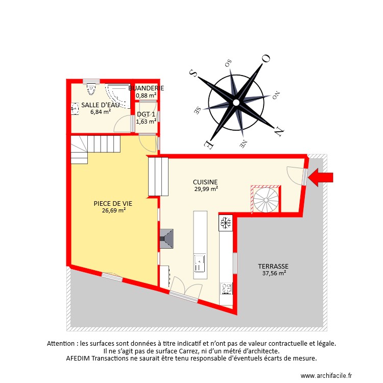 BI 6568 ETAGE 1 . Plan de 0 pièce et 0 m2