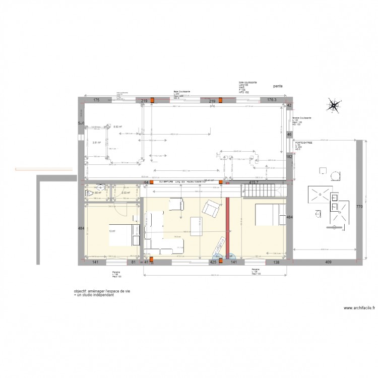 Nicolas  Ecurie etage version . Plan de 0 pièce et 0 m2
